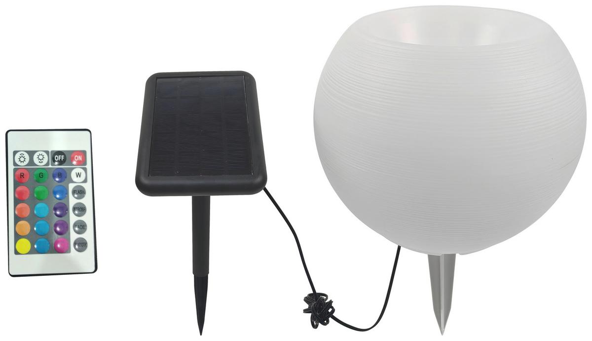 SOLÁRNÍ SVÍTIDLO VASE - bílá, Konvenční, plast (25/20cm) - Modern Living
