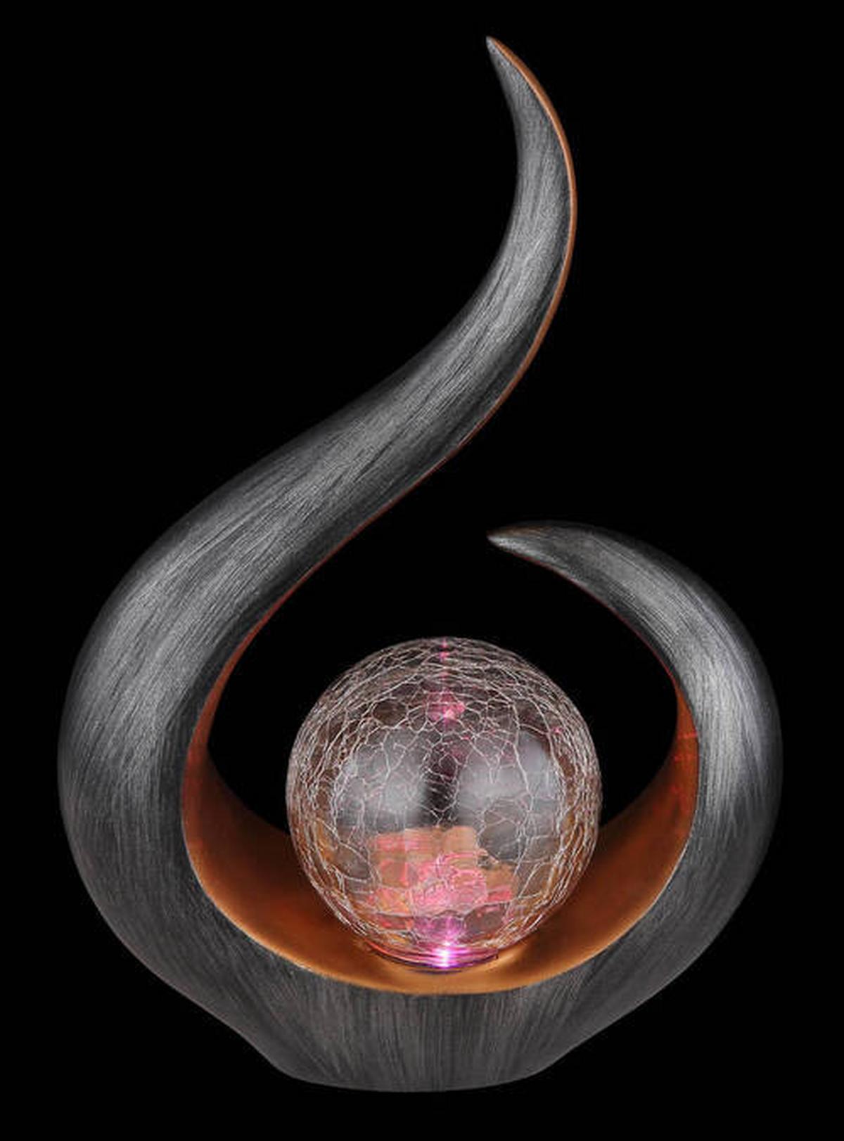 Solarleuchte 36530 - Klar/Goldfarben, Design, Glas/Kunststoff (22,5/10/33,5cm) - Globo