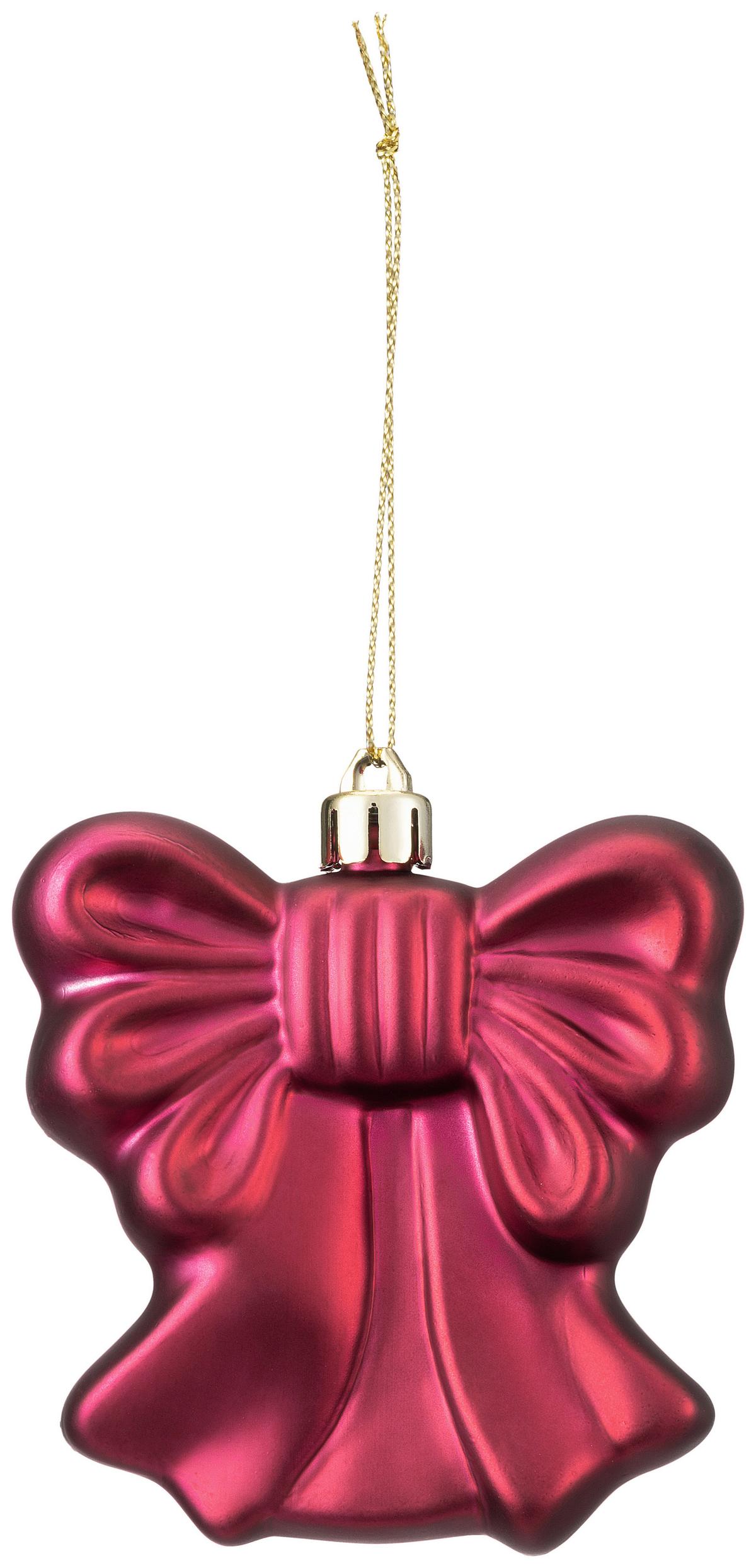 Christbaumkugel Ludwig - Dunkelgrün/Weinrot, KONVENTIONELL, Kunststoff - Luca Bessoni