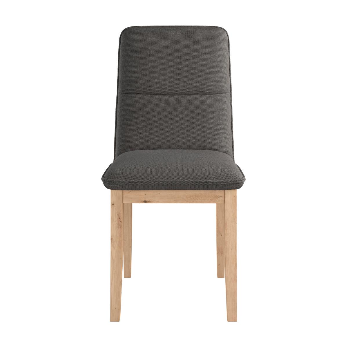 Vierfußstuhl Beluna Ii Webstoff Anthrazit, B: 47cm - Eichefarben/Anthrazit, KONVENTIONELL, Holz/Textil (47/91/56cm) - James Wood