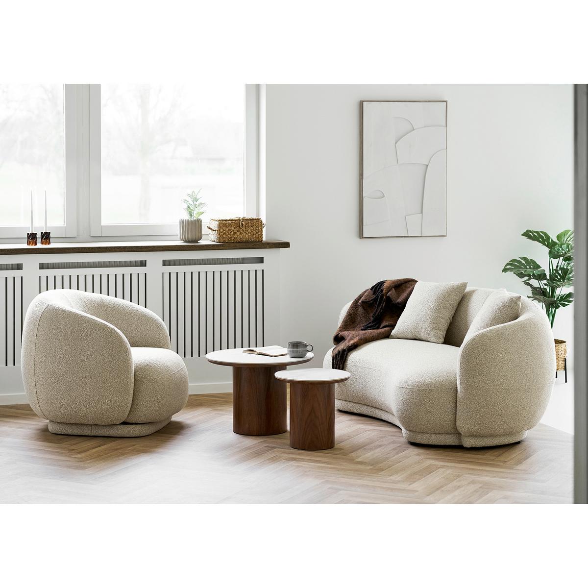 Couchtisch Noli Eschefarben B: 60cm - Eschefarben, Design, Holz/Keramik (60/60/42cm) - MID.YOU