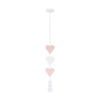 KINDERHÄNGELEUCHTE 31-12142 SINGLE HHH - Pink/Weiß, Basics, Holzwerkstoff/Metall (11/10/90cm)