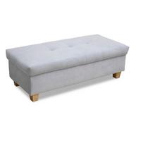 Polsterhocker Franzi Pastel- Blau H: 42 Cm Inkl. Stauraum - Pastellblau, KONVENTIONELL, Textil (131/42/61cm) - MID.YOU