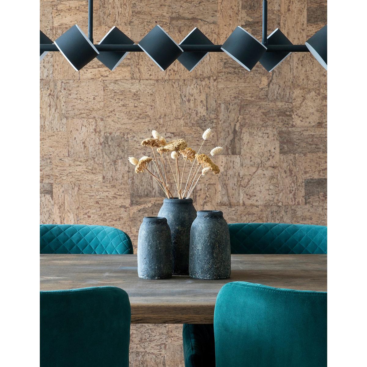 Vase Velas Keramik Grau Rund - Grau, Design, Keramik