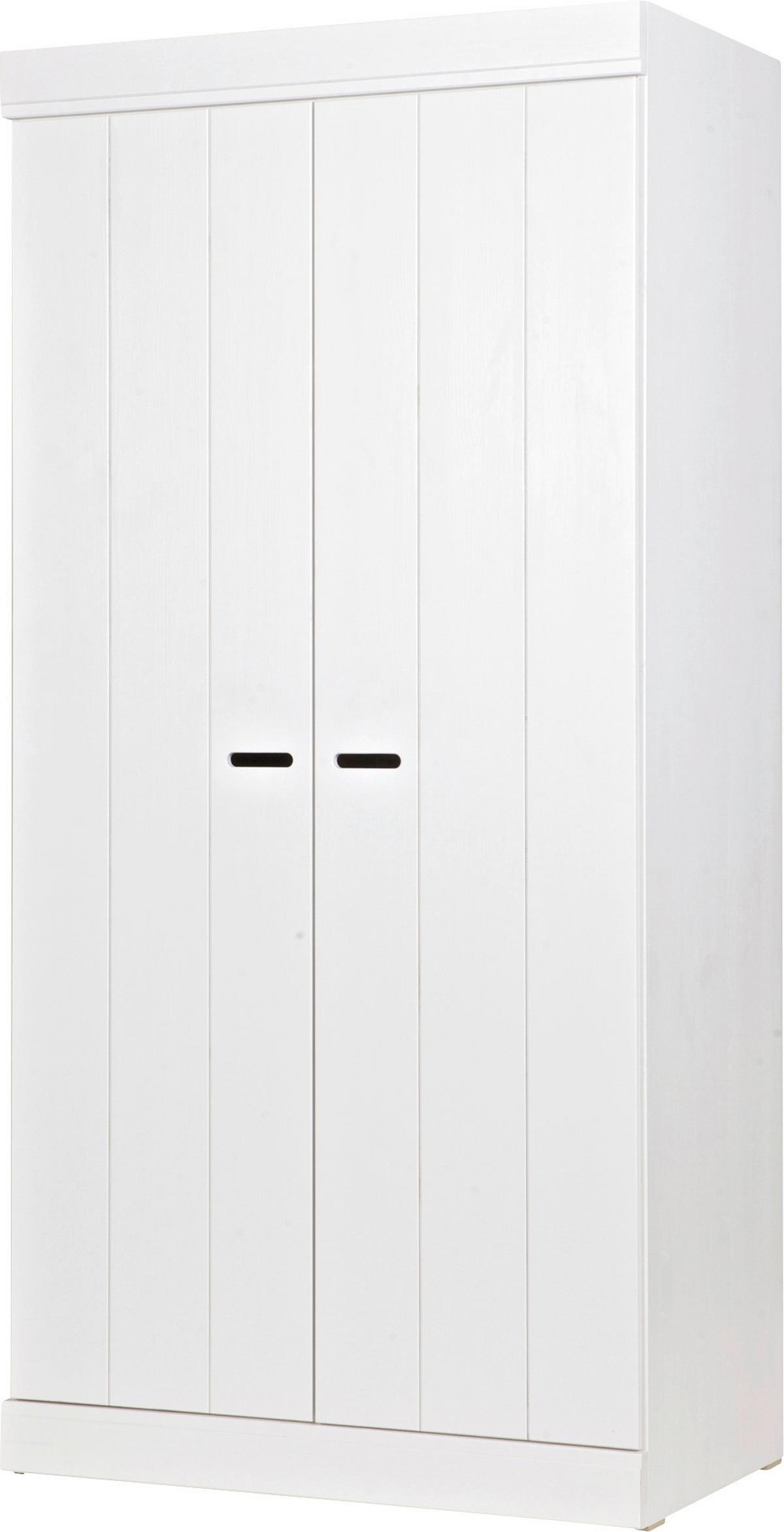 Drehtürenschrank Connect, Weiß B: 94 Cm - Weiß, Design, Holz/Holzwerkstoff (94/195/53cm) - Livetastic