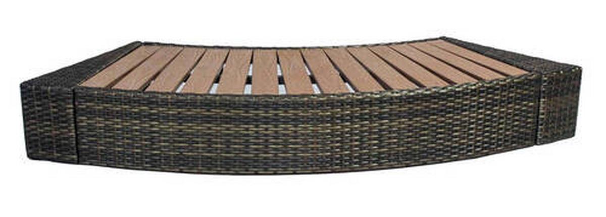 Whirlpool Netspa Vita ø 286 x H 73 cm, halbstarr + 5 möbel - Dunkelgrau, Basics, Kunststoff/Metall (286/73cm)