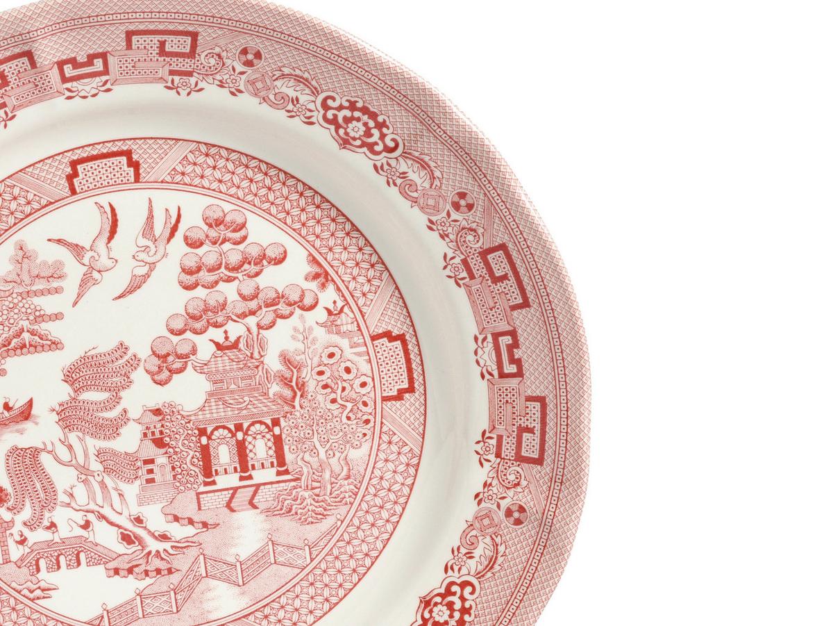 Tafelservice China Town Rot, Weiß L: 31 cm - Rot/Weiß, Basics, Keramik (31/30/32cm) - Creatable