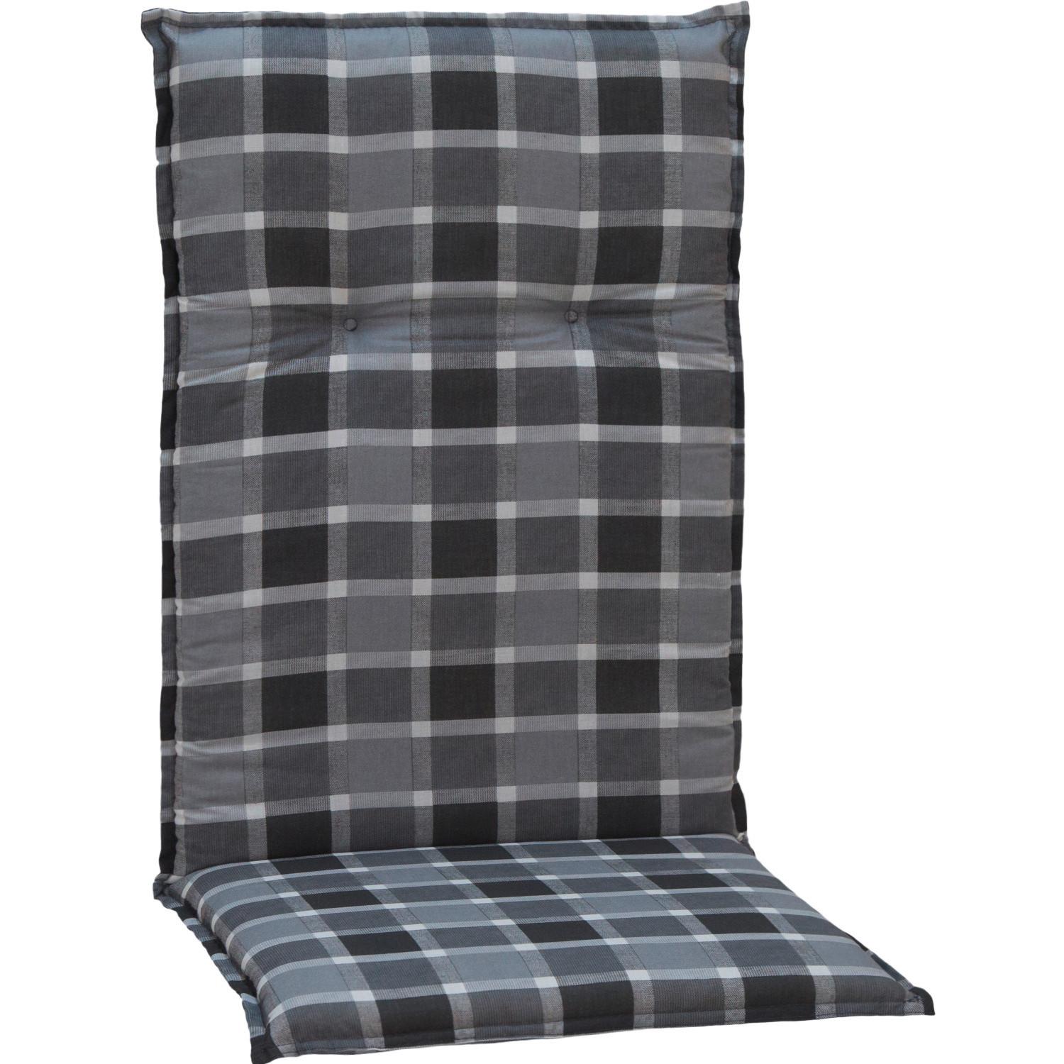 Hochlehner Auflage 4er-set Belgrad 118x50x6cm Grau - Grau, Basics, Textil (118/50/6cm)