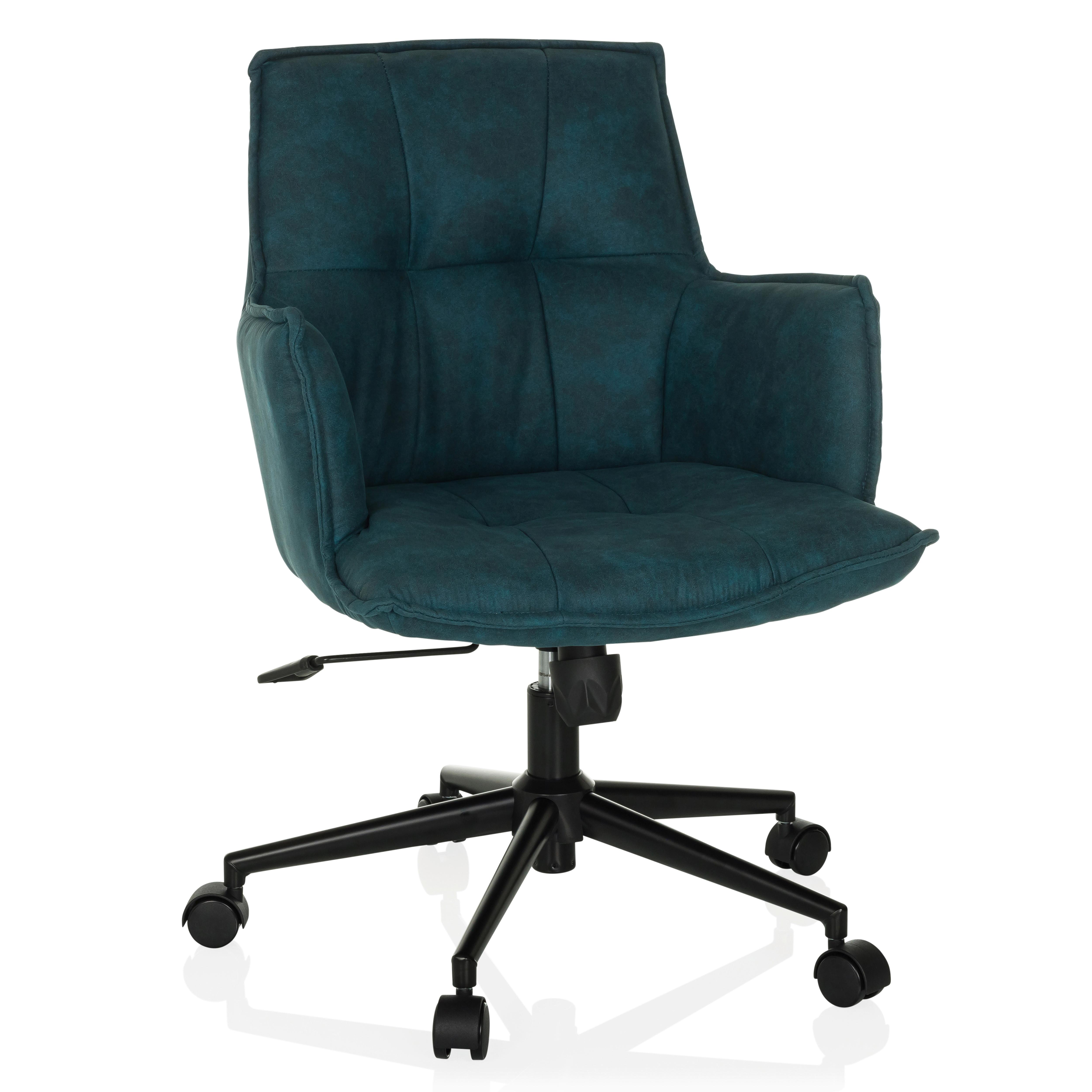 Drehstuhl Solao Life Dunkelblau B: 54 cm - Schwarz/Dunkelblau, MODERN, Kunststoff/Textil (54/85/70cm) - MID.YOU