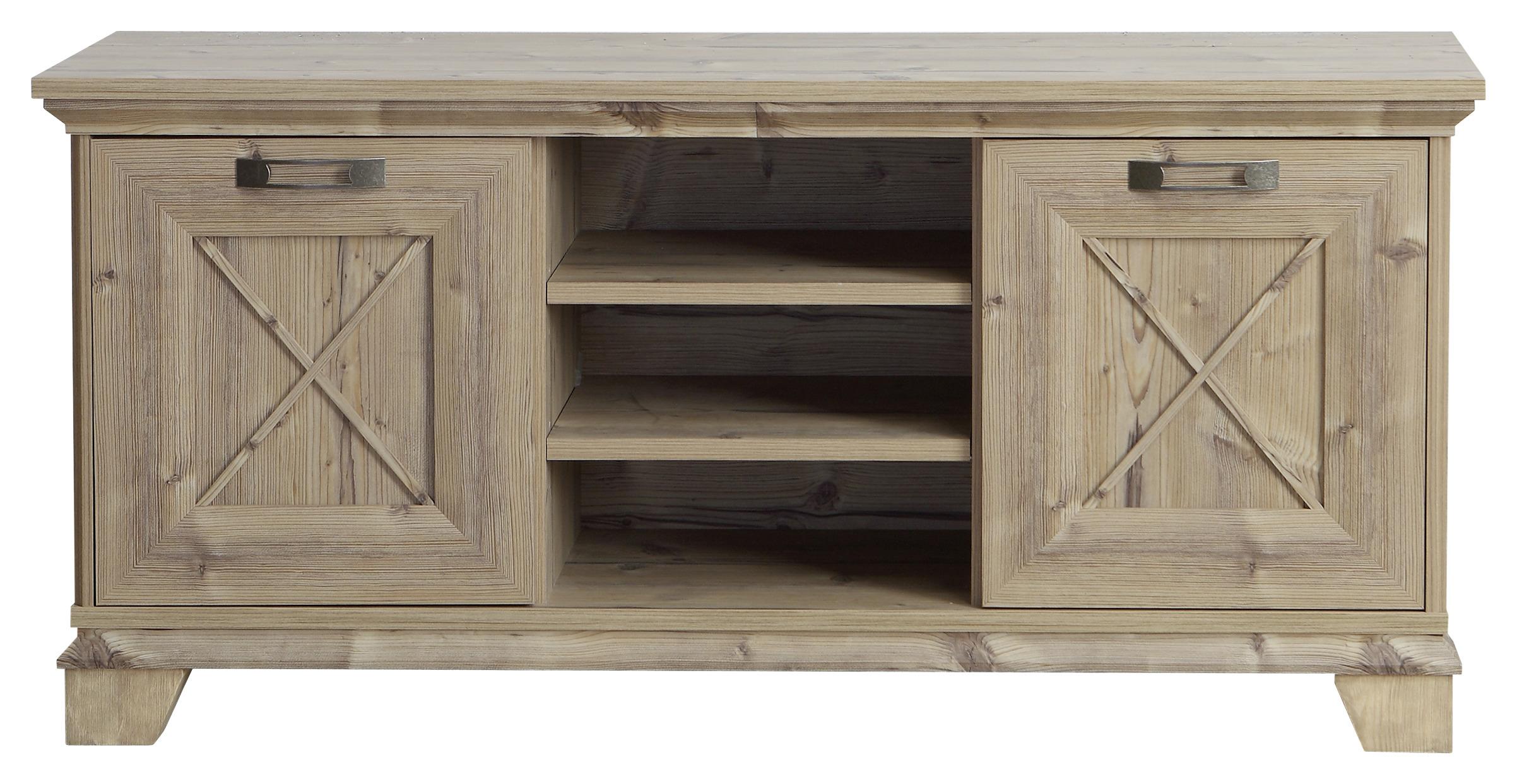 Tv Díl Nepal - barvy smrku/barvy stříbra, Konvenční, kov/kompozitní dřevo (145/68,4/45cm)