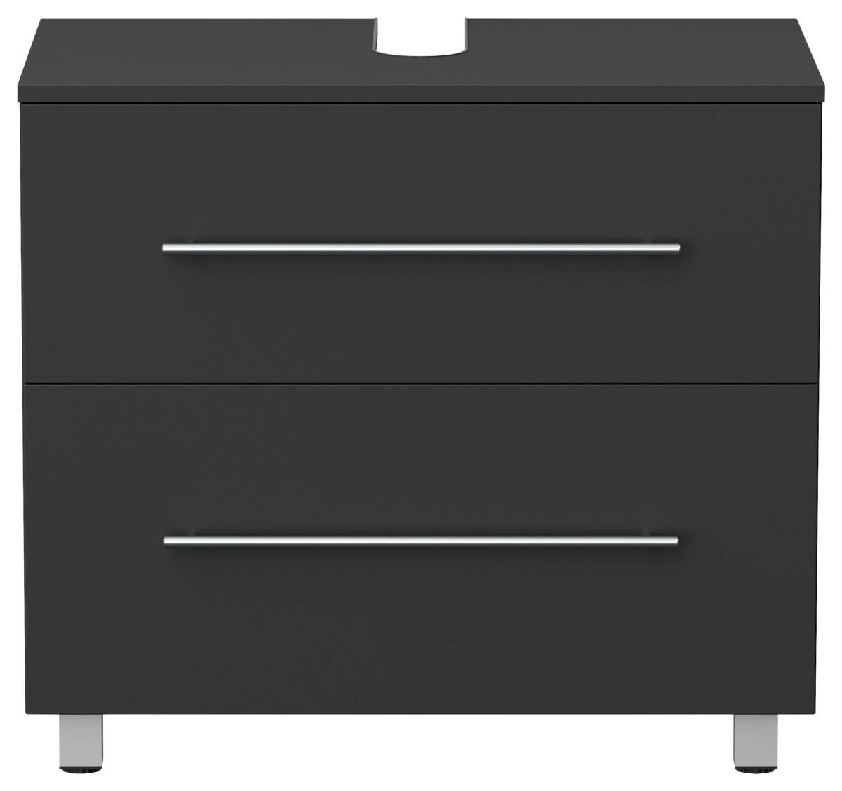 Waschbeckenunterschrank Mondial Graphitfarben B: 70 cm - Graphitfarben, MODERN, Holzwerkstoff (70/63/41,6cm) - MID.YOU