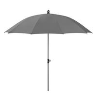 Sonnenschirm Locarno BxHxT: 220x231x220 Anthrazit - Anthrazit/Silberfarben, Basics, Textil/Metall (220/231/220cm) - Schneider
