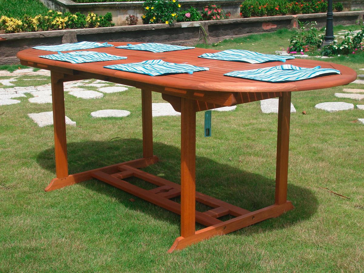 Gartentisch Ausziehbar Stockholm Holz L 150-200 Cm - Braun, Basics, Holz (150-200/90/74cm) - Gardenson
