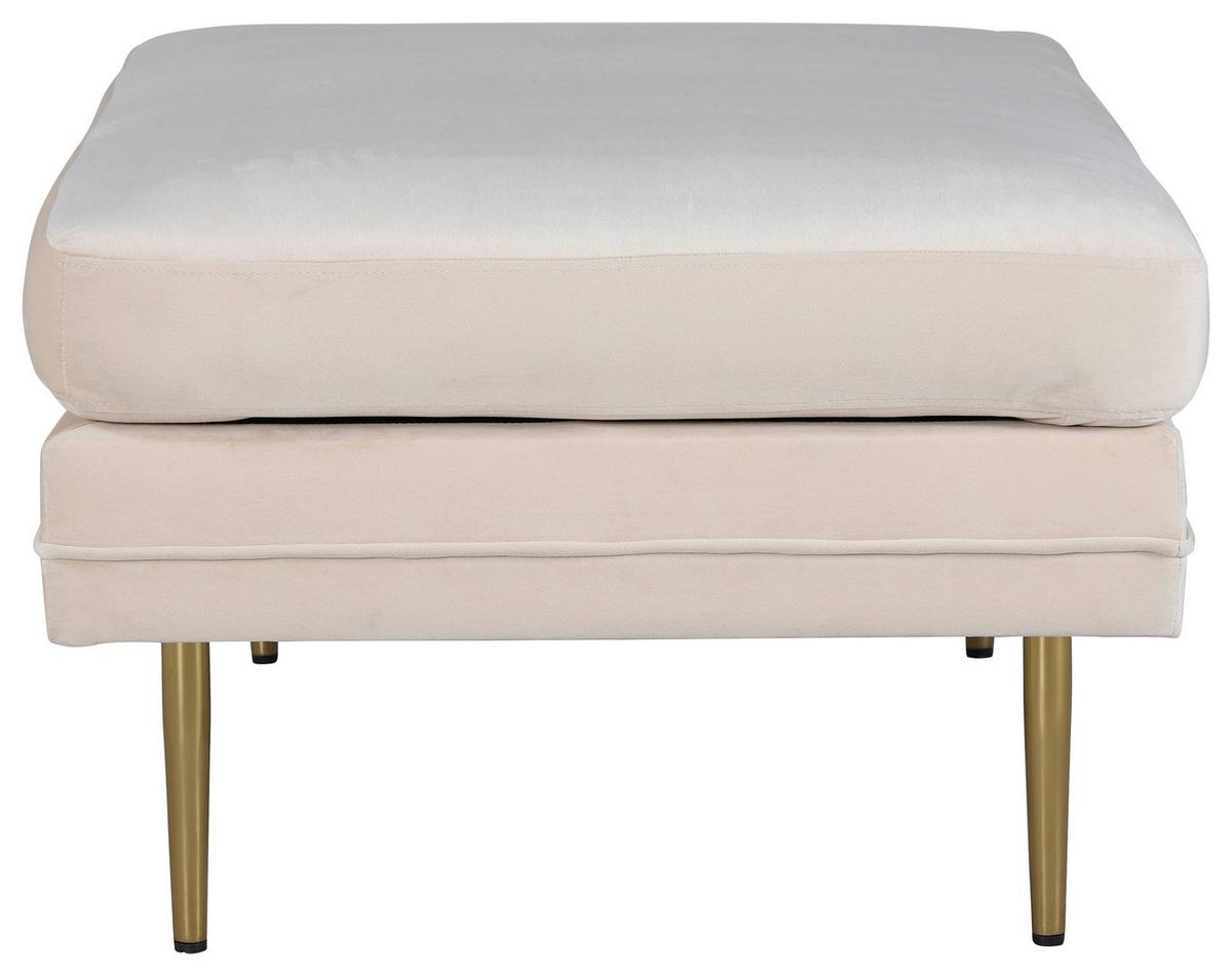 Hocker Boom - Beige/Goldfarben, Design, Kunststoff/Textil (90/49/70cm) - Livetastic