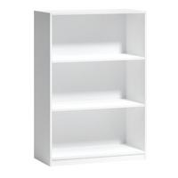 Regál se 3 příhradkami - bílý - bílá/černá, Basics, kompozitní dřevo/plast (80/116/38cm) - P & B