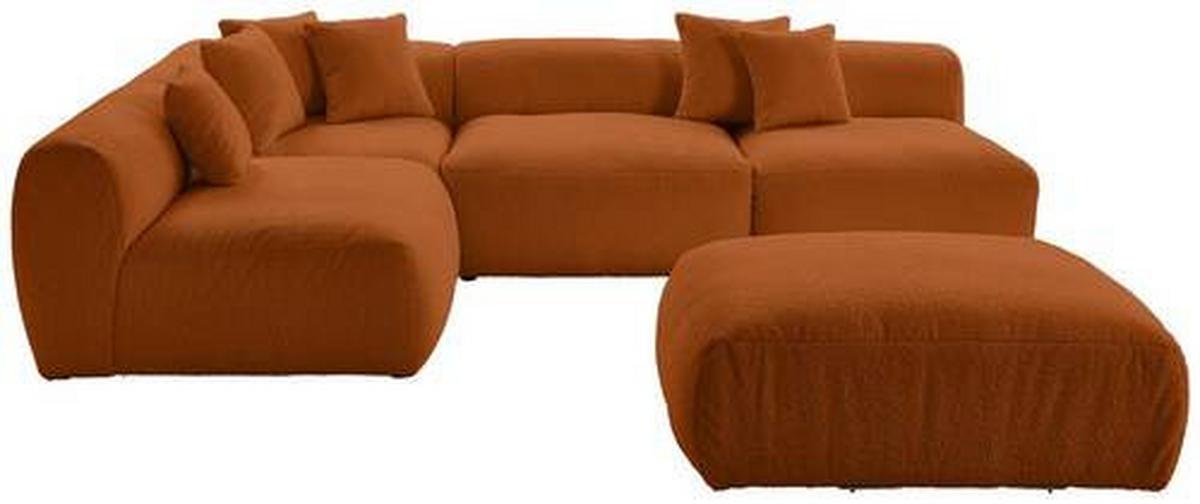 Ecksofa Bloom - Rostfarben, Trend, Textil (235/315cm) - Livetastic