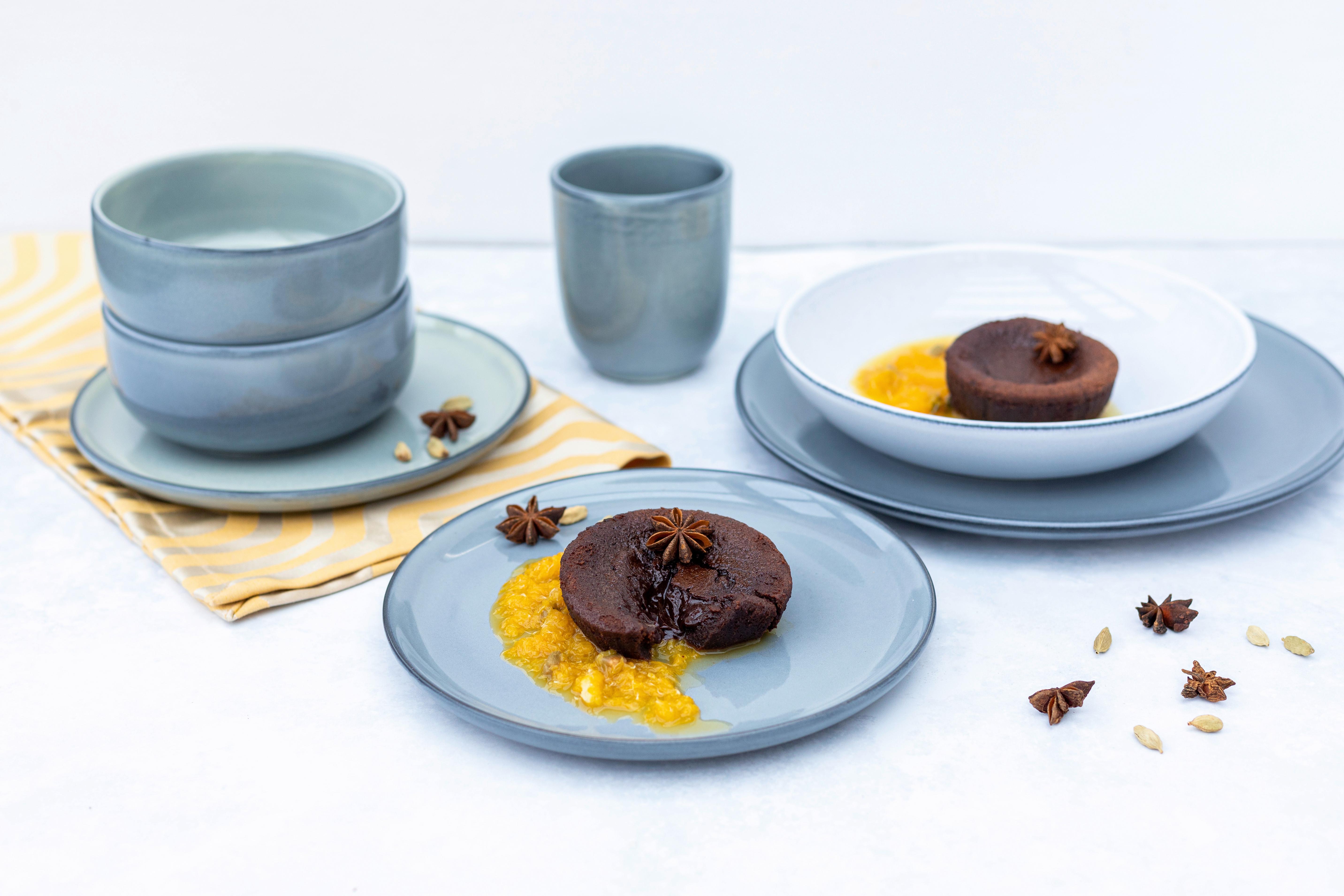 Frühstücksservice Livio 4 Personen Geschirr Set - Hellblau, Basics, Keramik - Mäser