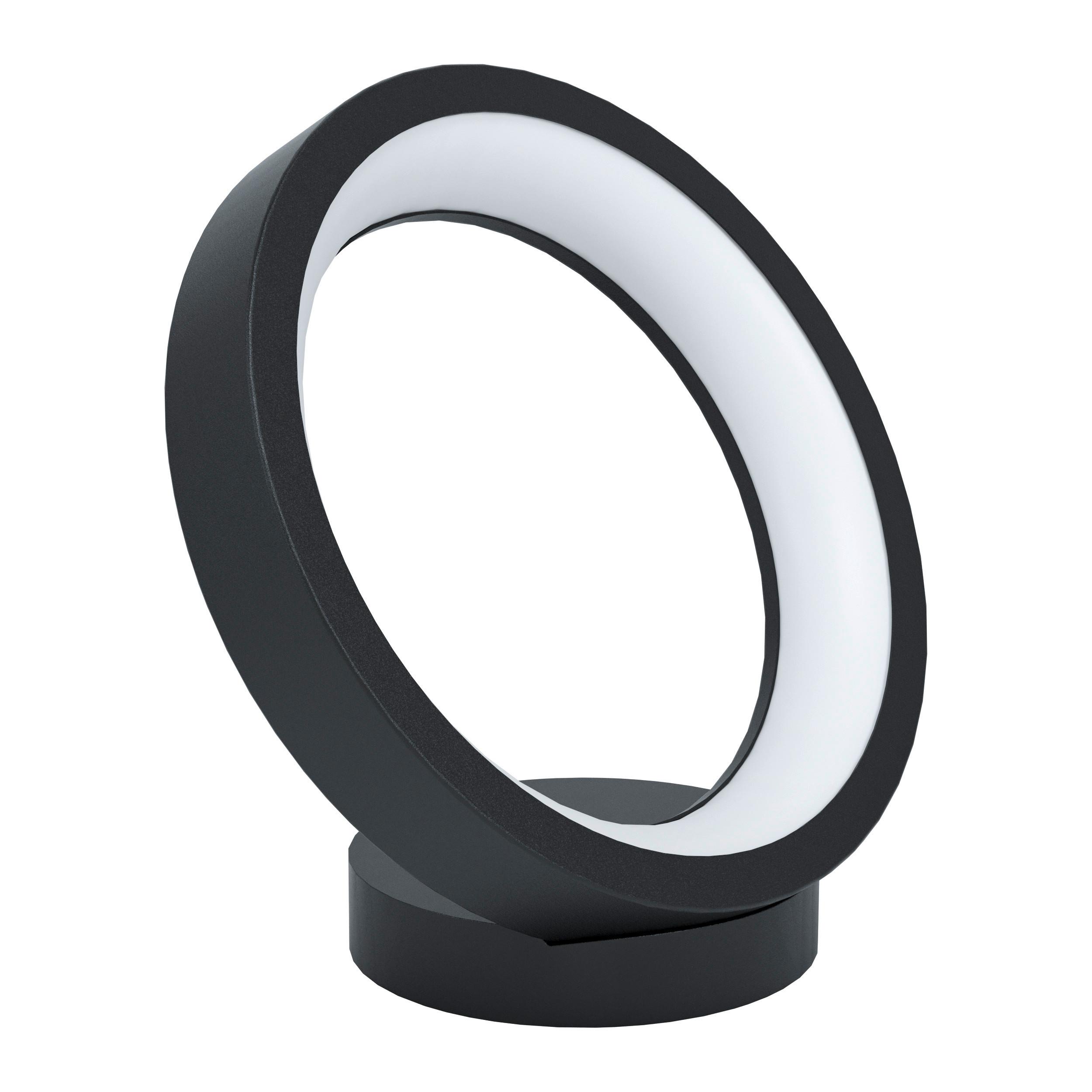 LED-Tischlampe Marghera Schwarz/Weiß Farbwechsler - Schwarz/Weiß, Design, Kunststoff/Metall (27/26,5cm) - Eglo