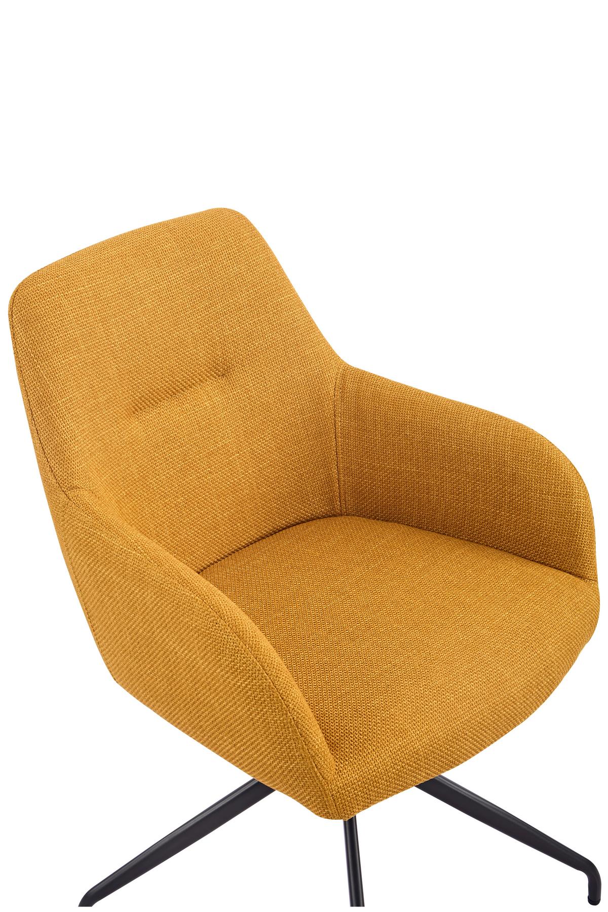 Armlehnstuhl-Set Triest S 2er-Set - Gelb/Schwarz, MODERN, Textil/Metall (56/83/60cm) - MID.YOU