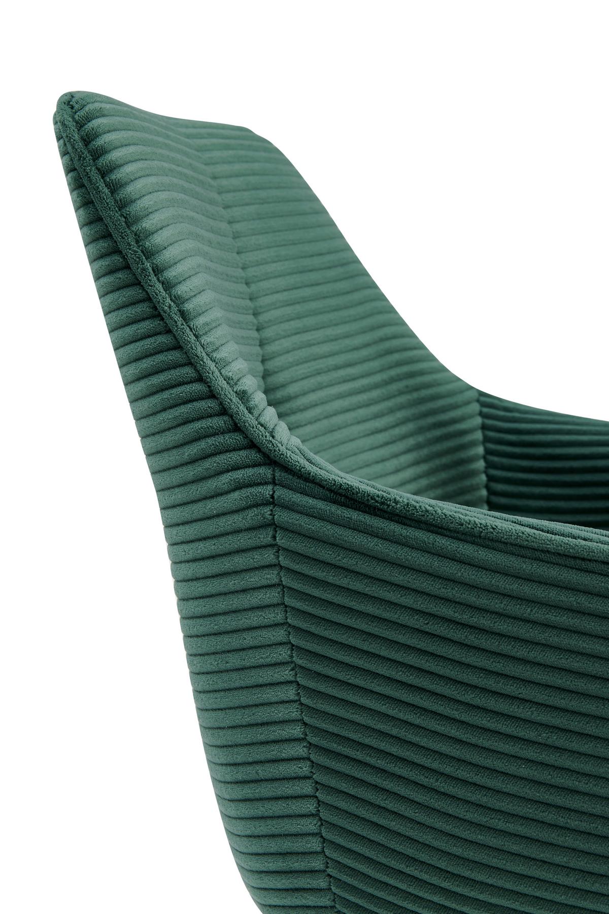 Armlehnstuhl-Set Verona II S 2er-Set - Schwarz/Grün, MODERN, Textil/Metall (53/85/62cm) - MID.YOU