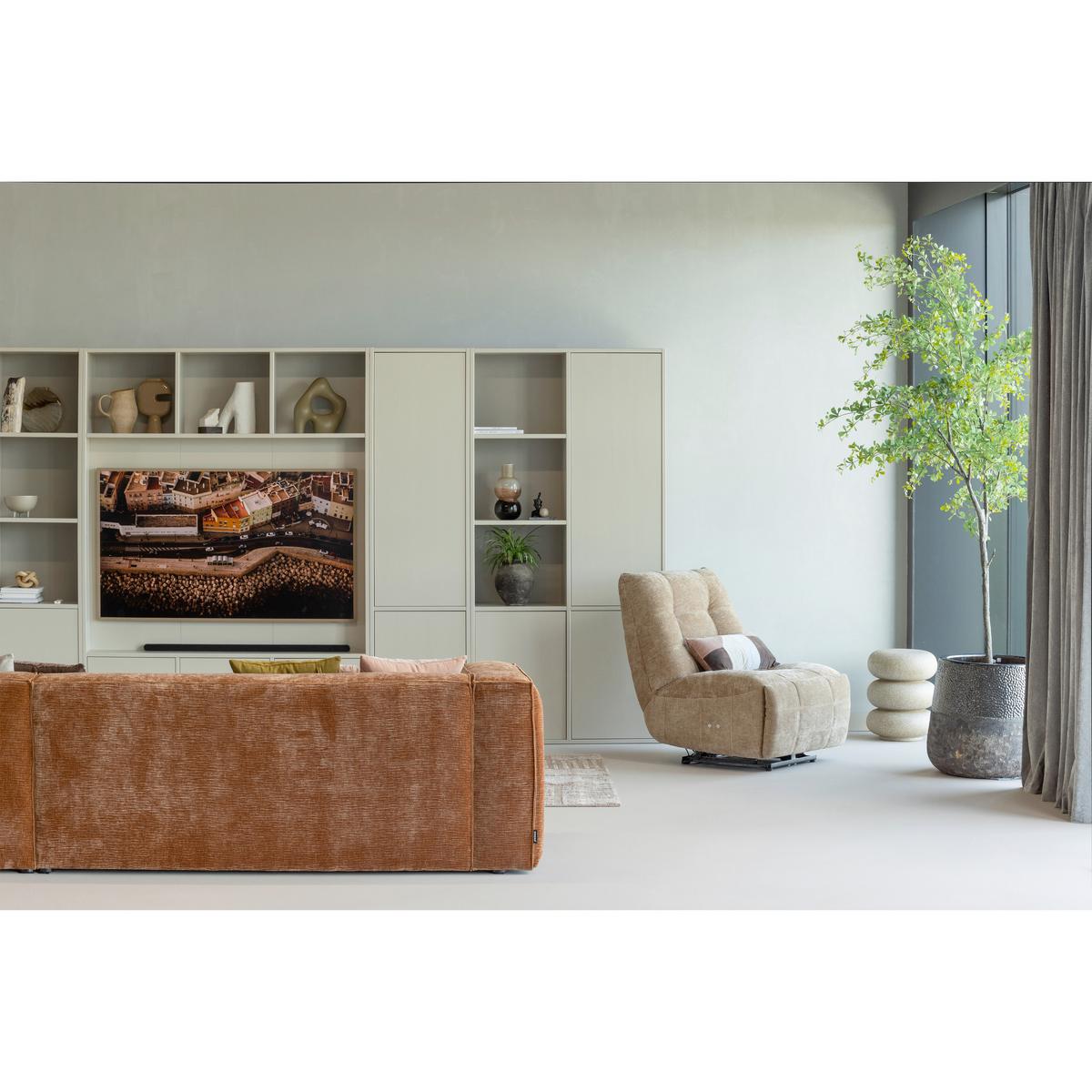 Relaxsessel Hein Hellbraun B: 98cm - Hellbraun, Design, Textil (98/94/83cm) - Livetastic