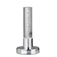 LED-Tischleuchte Chromfarben Weiß  L: 12 cm - Chromfarben/Weiß, Design, Kunststoff/Metall (12/12/24cm)