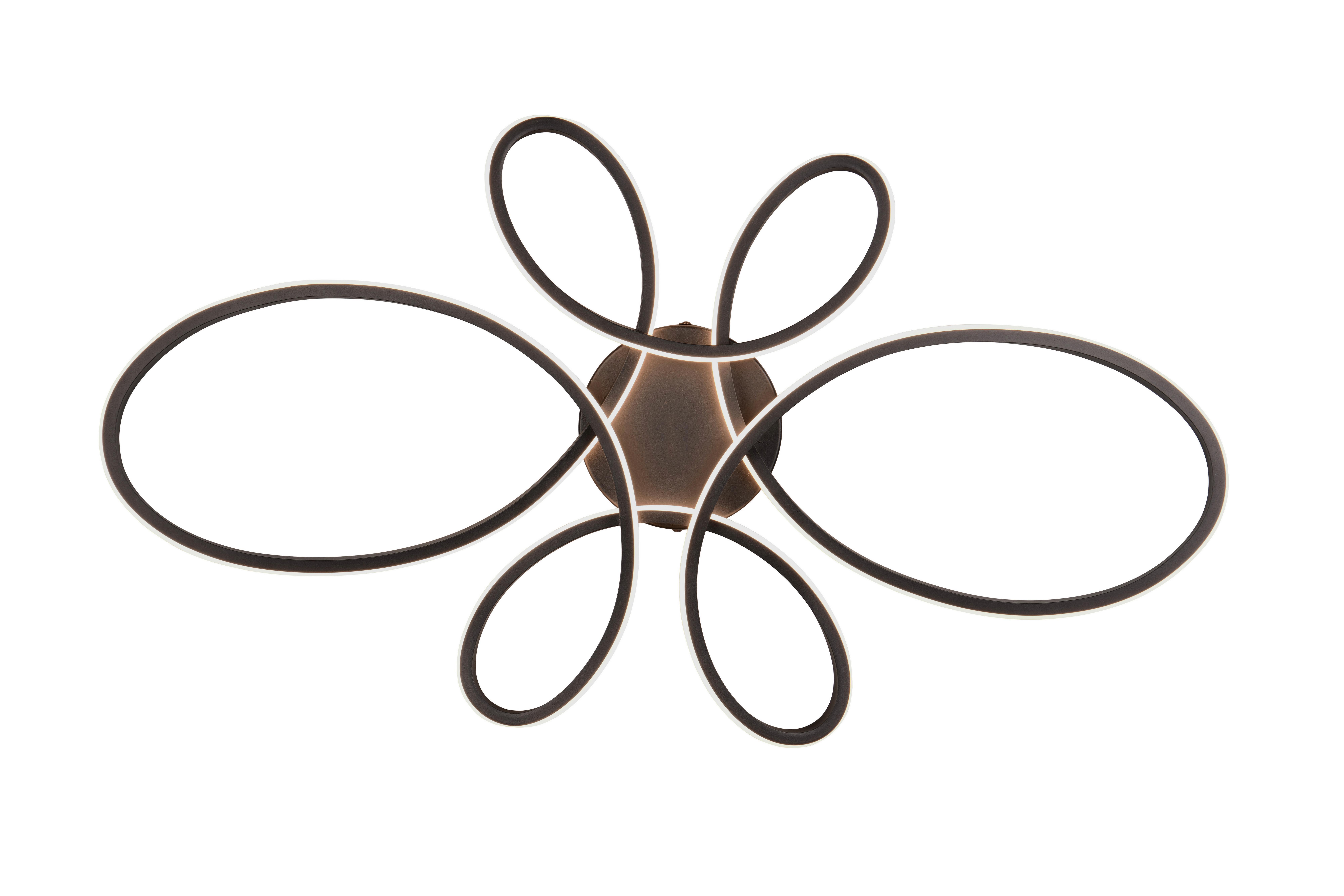 Led-deckenleuchte 645619132 Fly - Schwarz/Weiß, Design, Kunststoff/Metall (83/45,5/7,5cm) - Trio Leuchten