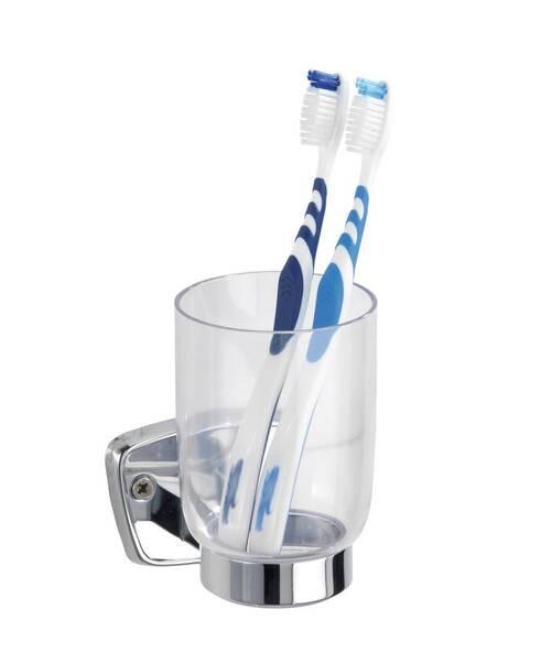 Zahnputzbecher Basic 17897100 - Transparent, KONVENTIONELL, Kunststoff/Metall (8/13/9cm)