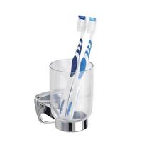 Zahnputzbecher Basic 17897100 - Transparent, KONVENTIONELL, Kunststoff/Metall (8/13/9cm)