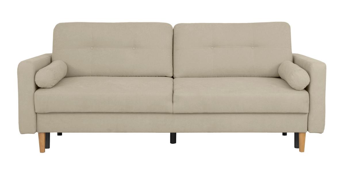 Schlafsofa Noret, Taupe B: 222 Cm - Taupe/Buchefarben, Design, Textil (222/93/99cm) - MID.YOU