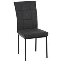 Vierfußstuhl Finn Webstoff Anthrazit, B: 44 cm - Anthrazit/Schwarz, KONVENTIONELL, Textil/Metall (44/96/61cm) - MID.YOU