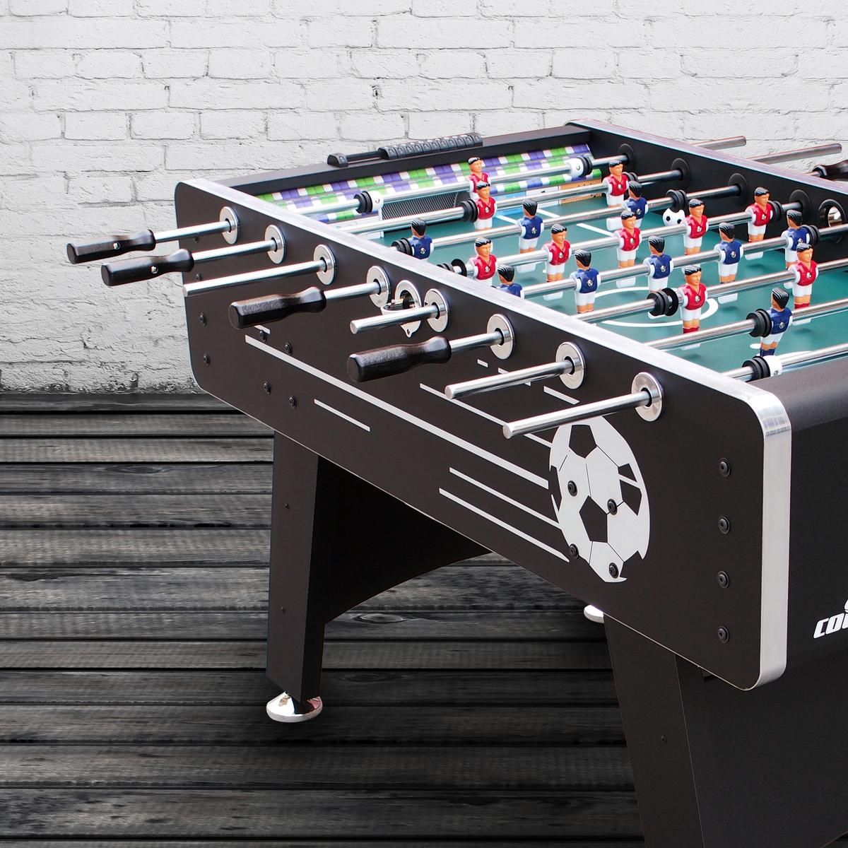 Tischfußball Arena Holz Schwarz + 4 Bälle, Torzähler - Schwarz, Basics, Holz (75/88/141cm) - Ambia Garden