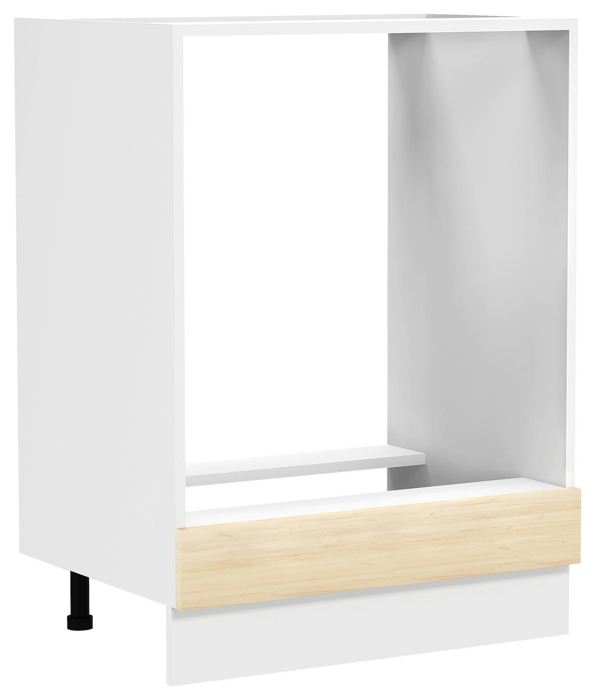 Herdumbauschrank Fasola Honigeiche/Weiß B: 60 cm - Honigeiche/Weiß, Trend, Holzwerkstoff/Kunststoff (60/82/46cm) - MID.YOU