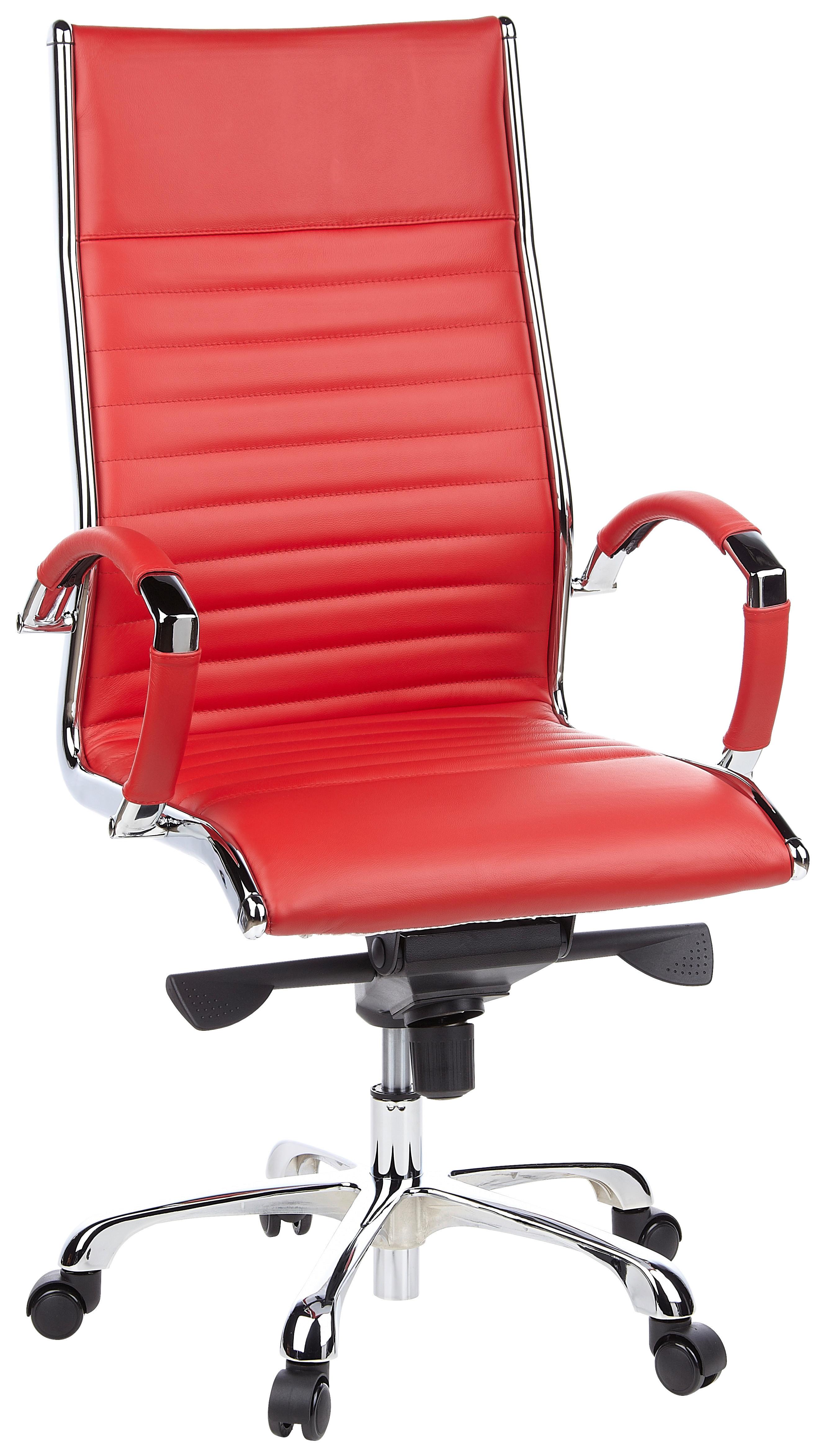 Drehstuhl Parma 20 Rot - Rot, MODERN, Leder/Kunststoff (60/125/50cm) - MID.YOU