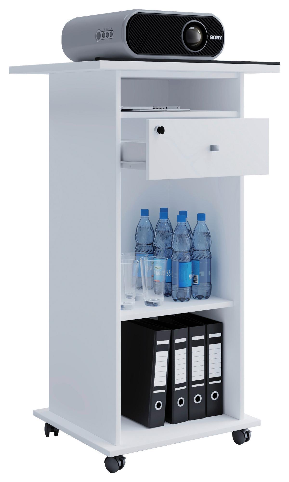 Pult NETA, biela - biela, Modern, kompozitné drevo (60/50/108,3cm) - MID.YOU