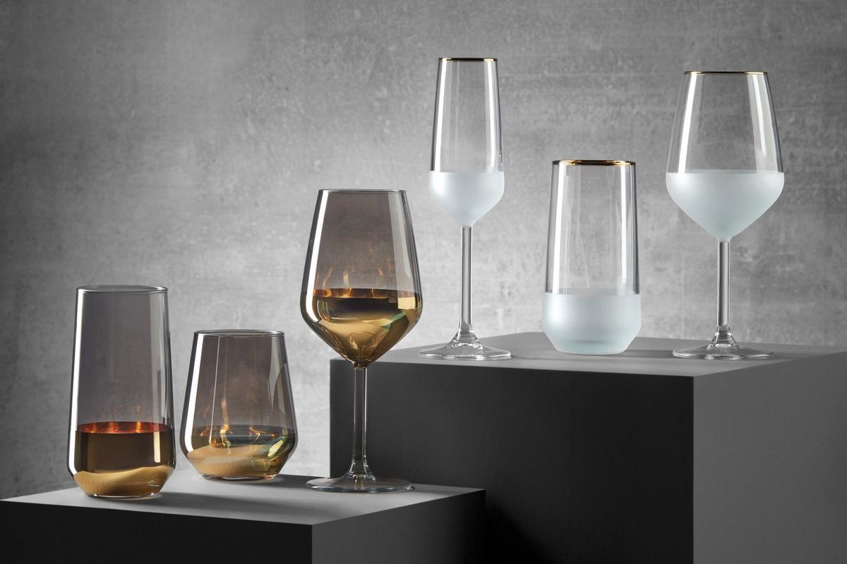 Sklenička na longdrink Goldline, 470ml - bílá, Moderní, sklo (6,5/15cm) - Premium Living