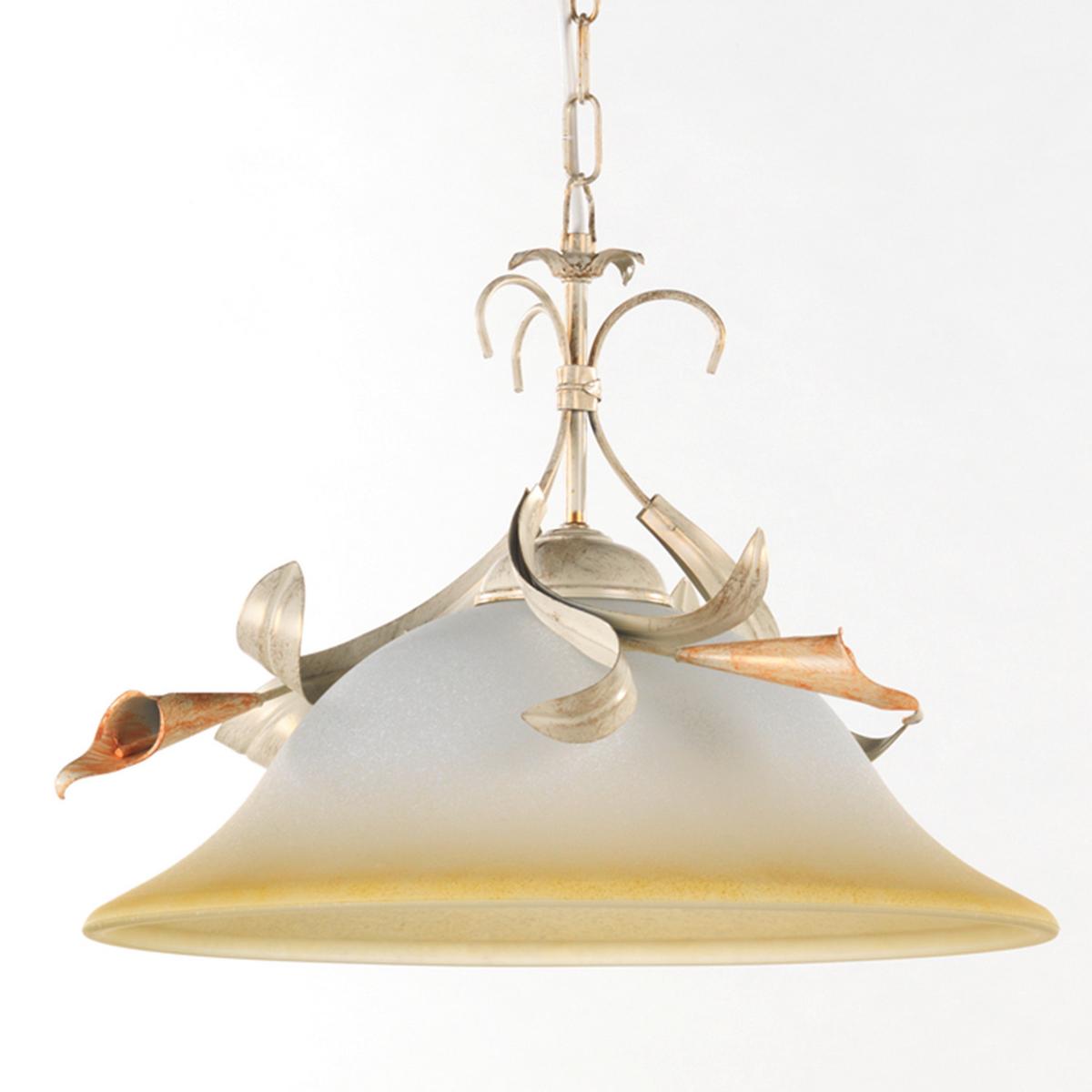 Hängeleuchte Perlmutt L: 40 cm 22w - Perlmutt, Basics, Glas/Metall (40/40/90cm)