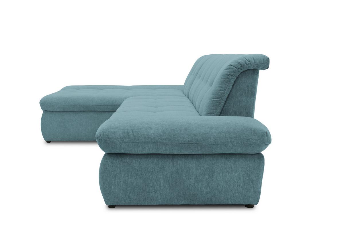 Ecksofa Moric Petrol Mikrofaser - Chromfarben/Petrol, KONVENTIONELL, Textil (172/300cm) - MID.YOU