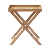 Gartentisch klappbar Tray Table Teakholz L 60 cm - Teakfarben, KONVENTIONELL, Holz (60/40/65cm) - MID.YOU