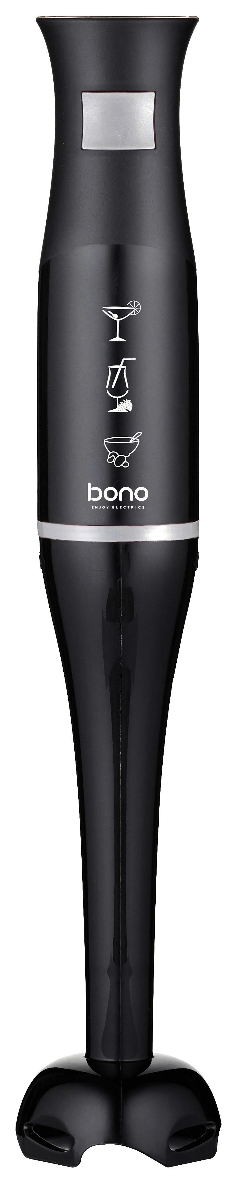 Stabmixer Suzanna Grau/Schwarz 200 W, Spülmaschinengeeignet - Schwarz/Grau, KONVENTIONELL, Kunststoff/Metall (7,3/6,3/33,8cm) - Bono