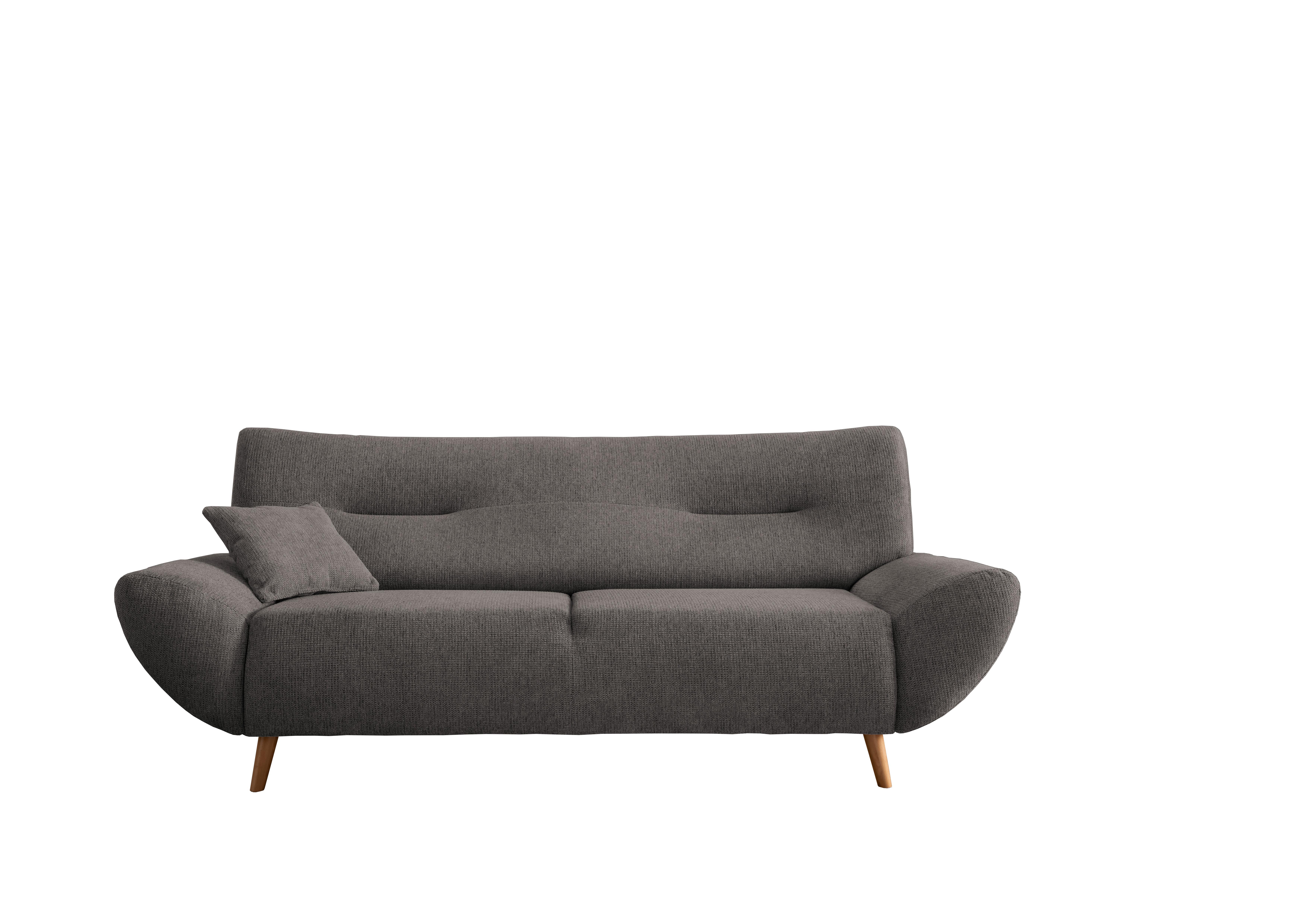 3-Sitzer-Sofa Drago Graubraun Rücken Echt