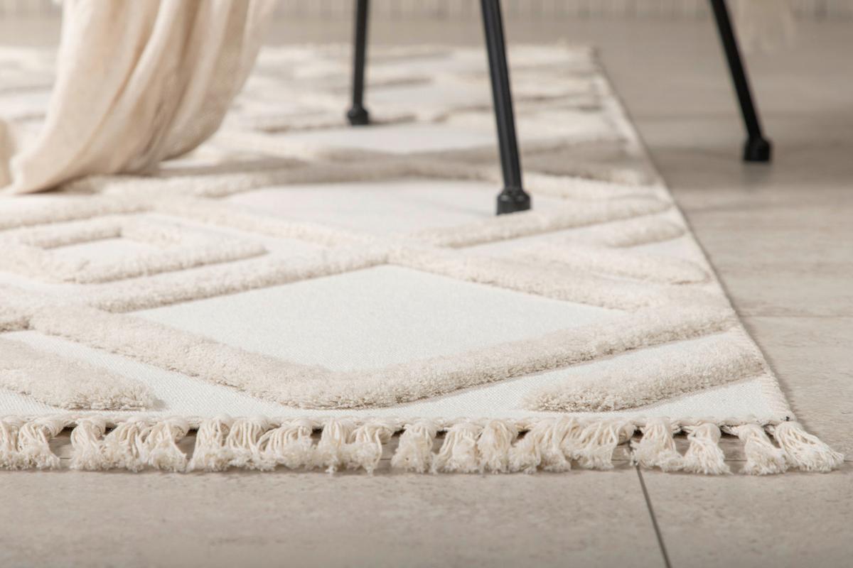 Flachwebteppich Towa - Weiß, LIFESTYLE, Textil (160/230cm) - P & B