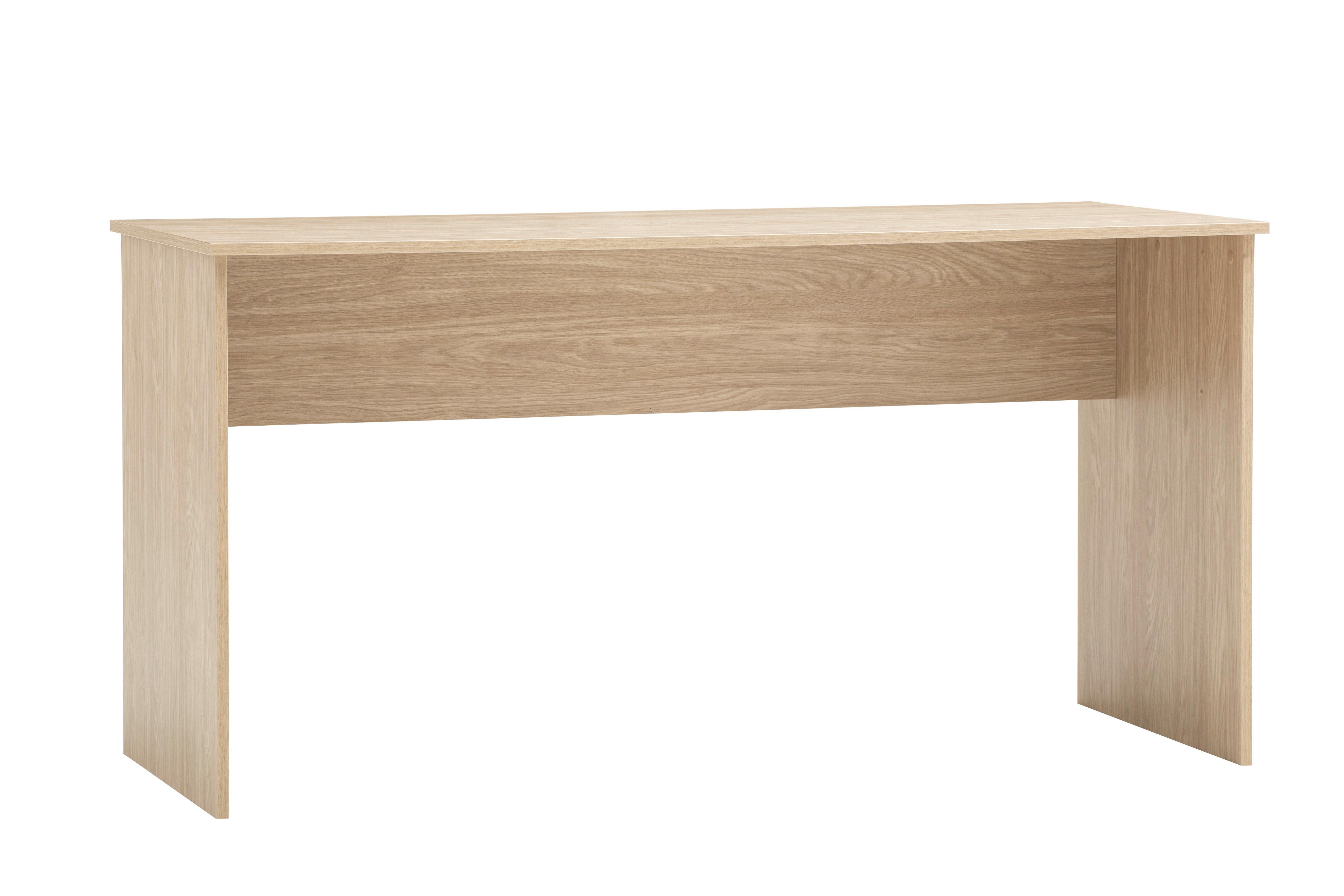 Schreibtisch Arezzo Eichefarben B: 144cm - Eichefarben, MODERN, Holzwerkstoff/Metall (144/65/73,6cm) - MID.YOU