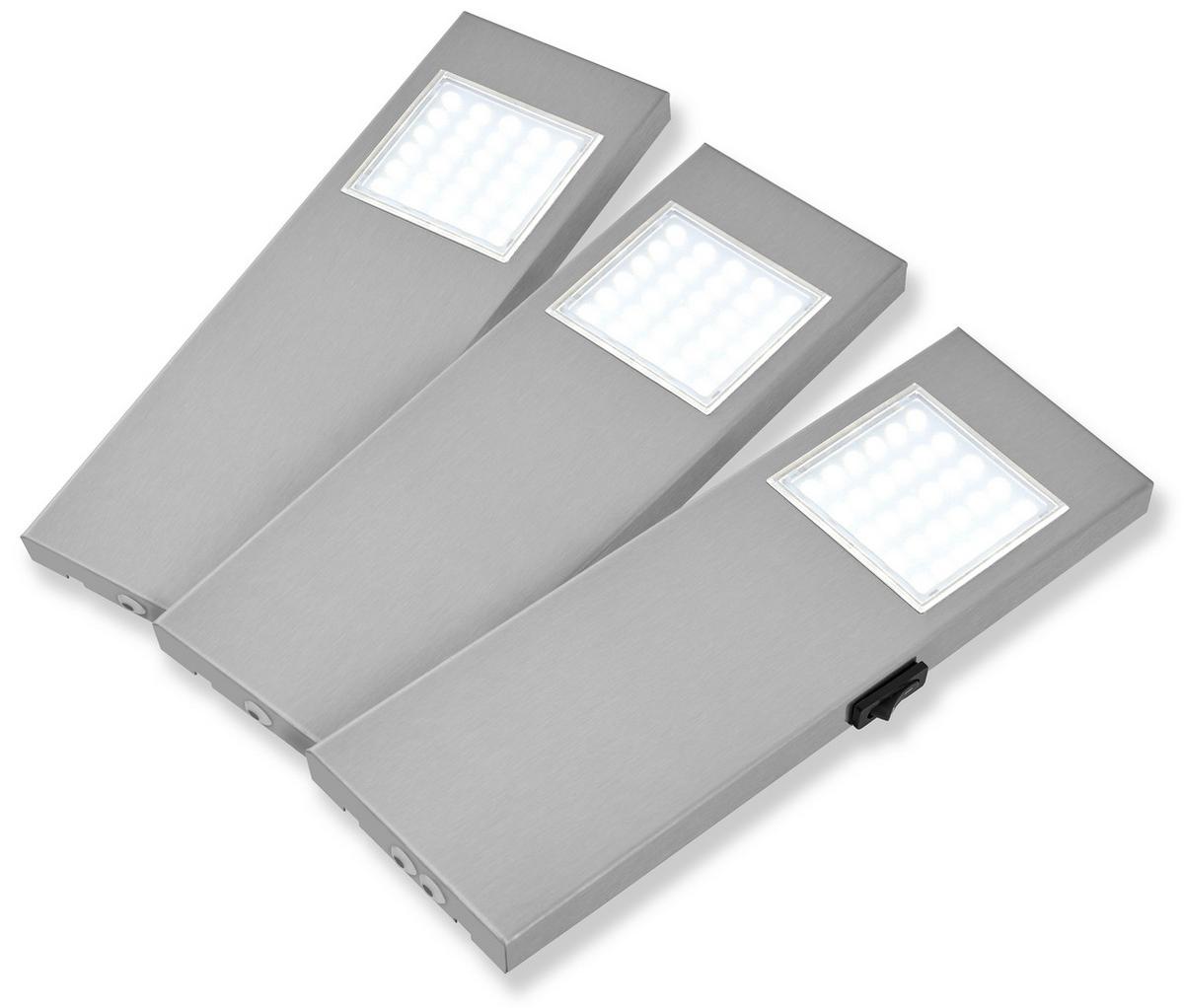 Unterbauleuchte 3x Led 2,8 W Aluminium 220 V - Basics, Metall (14,6/13,6/4,4cm)