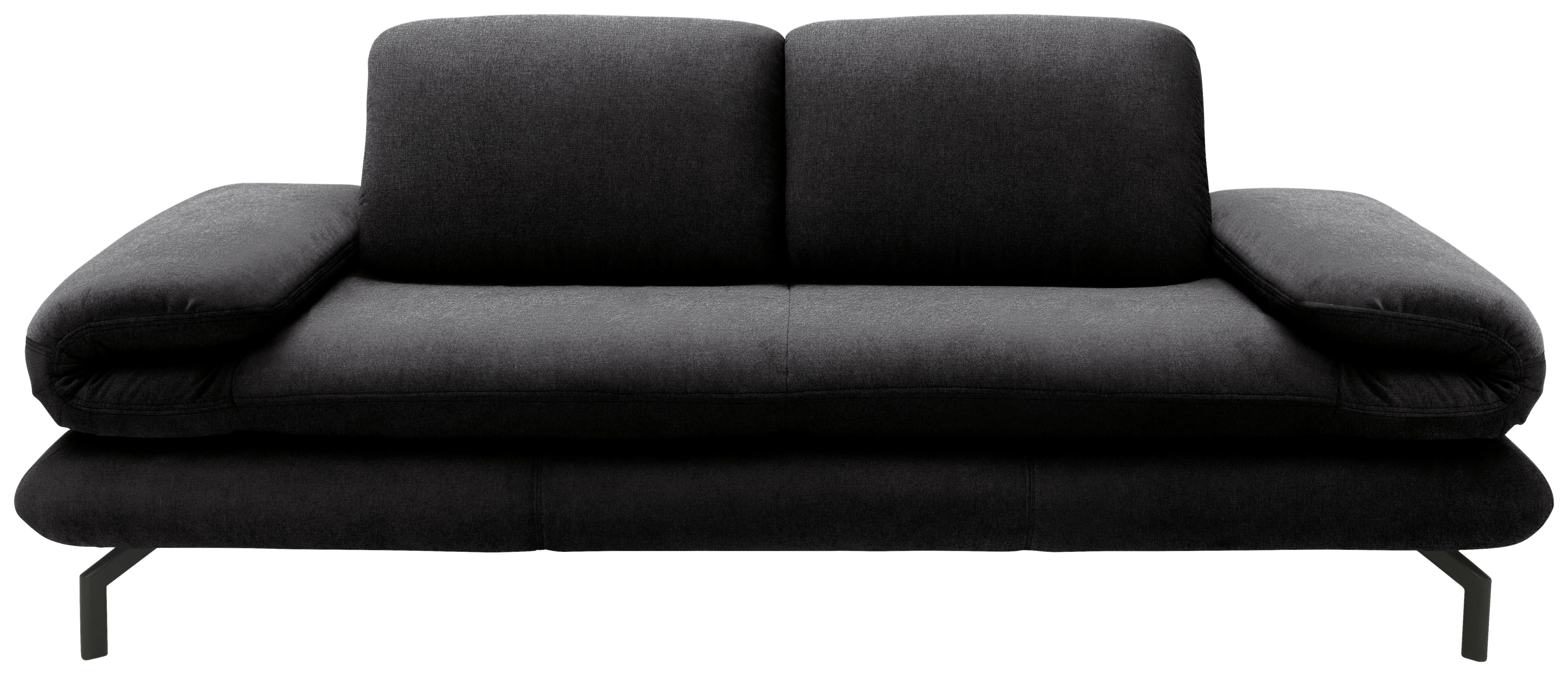 2-sitzer-sofa Anthrazit - Anthrazit/Schwarz, Design, Textil (204 (264)/83 (110)/98cm) - LOOKS by W.Joop