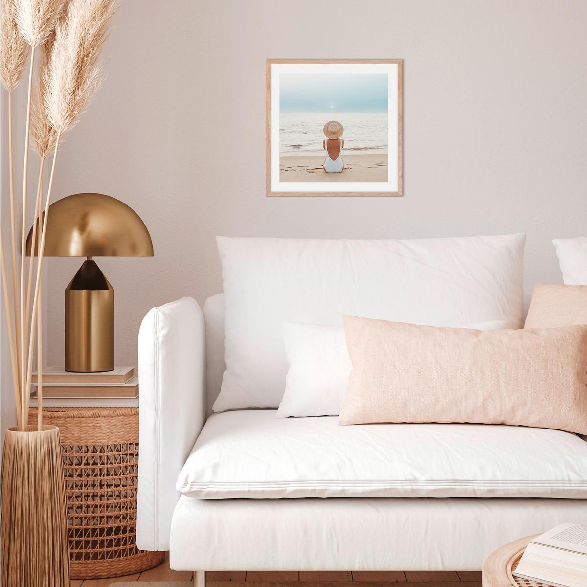 OBRAZ VOUS II - biela/farba duba, kompozitné drevo/papier (30/30cm) - Modern Living