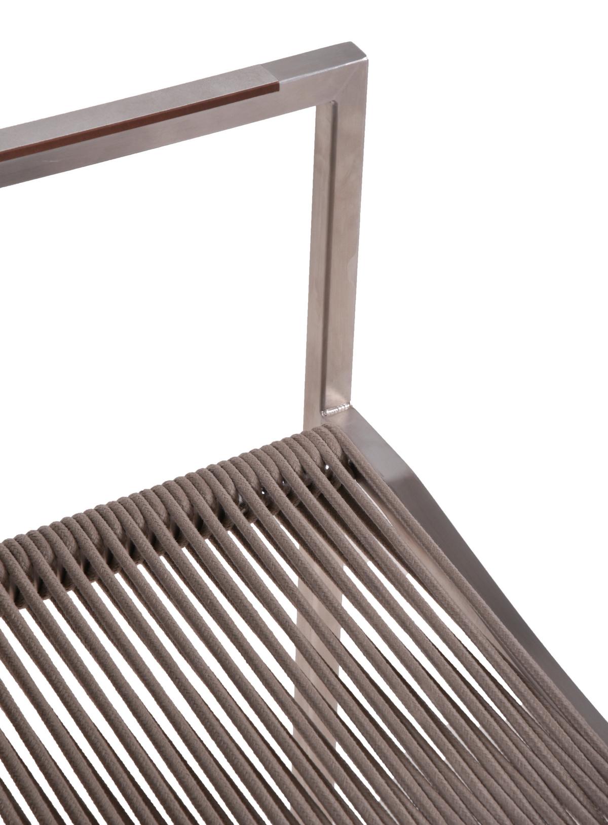 Gartenstuhl Sienna - Taupe/Silberfarben, Basics, Kunststoff/Metall (57/87/56cm) - Gardenson