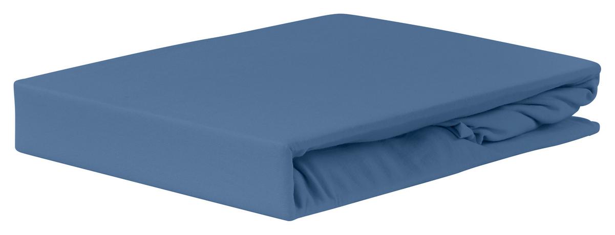Spannleintuch Jardena Jeansblau 180x200 Cm Baumwolle - Blau, KONVENTIONELL, Textil (180-200/200cm) - James Wood