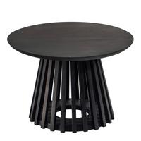 Konferenčný stolík mango masív - čierna, Design, drevo (60/60/41cm) - MID.YOU