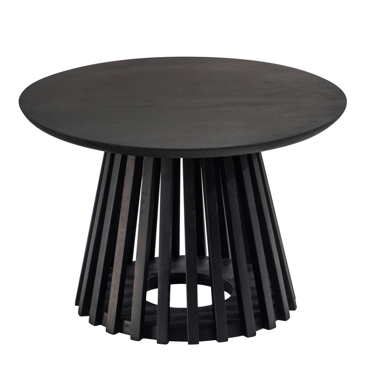 Konferenčný stolík mango masív - čierna, Design, drevo (60/60/41cm) - MID.YOU